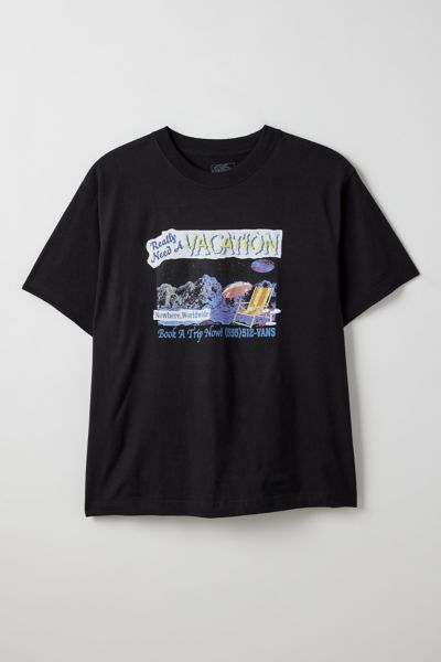 VANS NEED A VACATION GRAPHIC TEE IN BLACK, MEN'S AT URBAN OUTFITTERS 