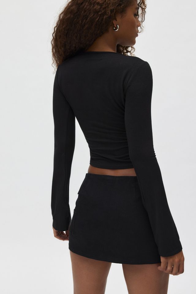 Silence + Noise Sierra Keyhole Long Sleeve Top #2