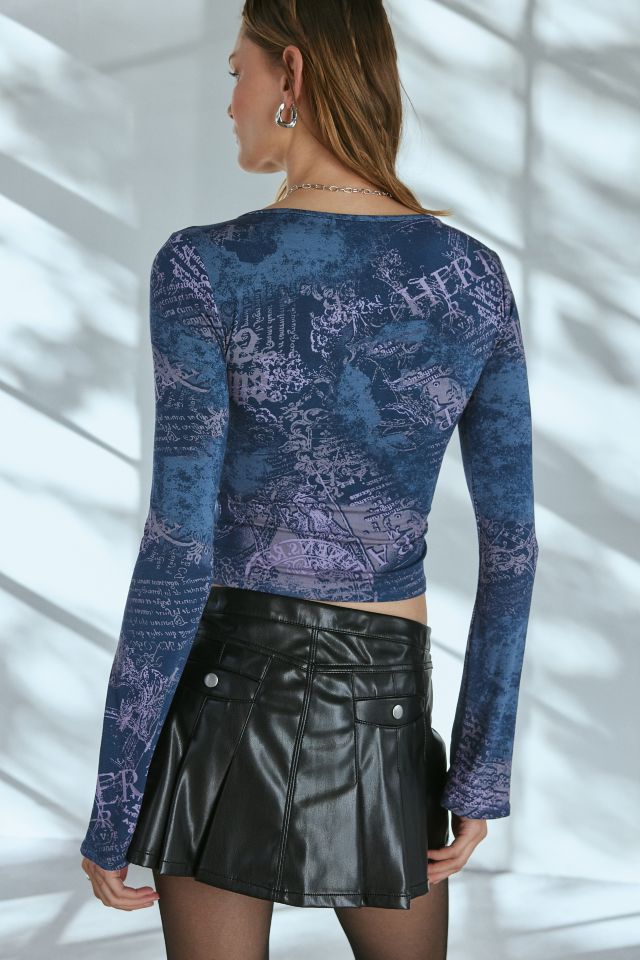 Silence + Noise Sierra Keyhole Long Sleeve Top #3
