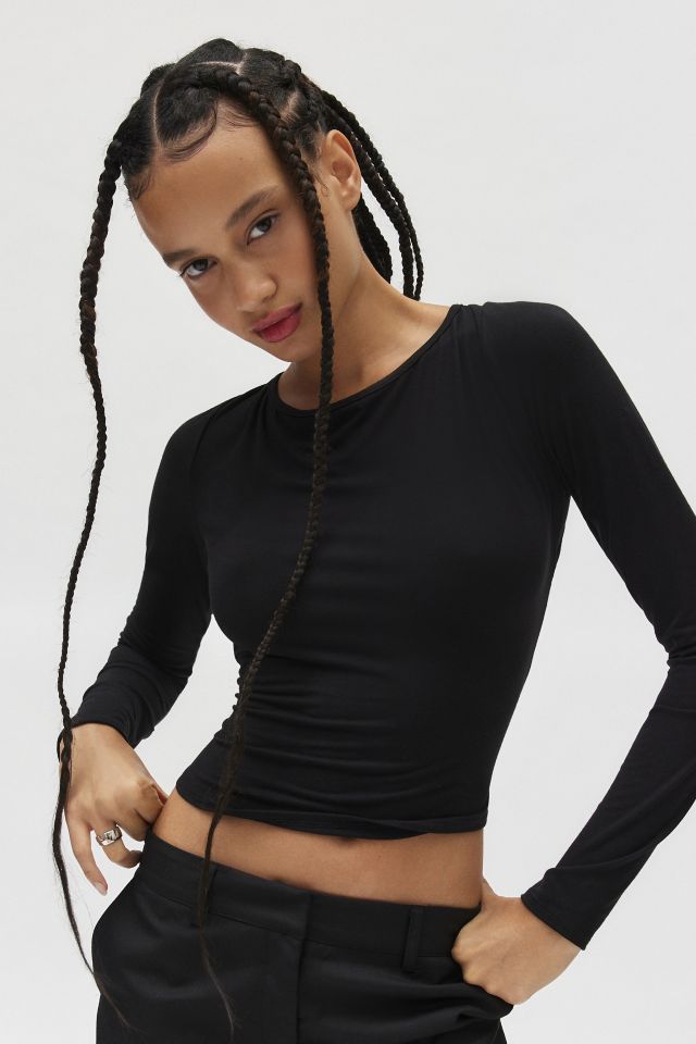 Silence + Noise Kelly Open Back Long Sleeve Top #3