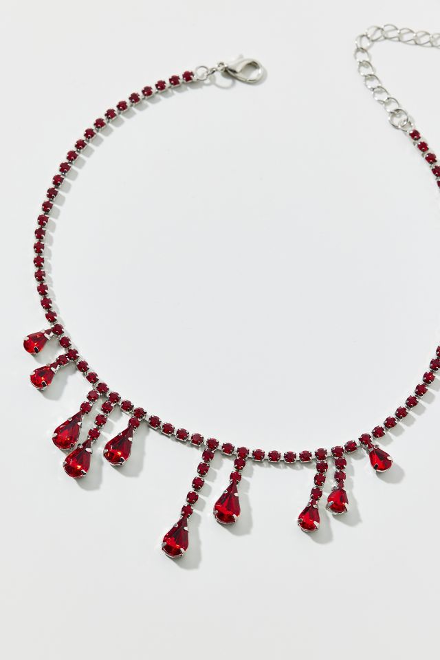 Collier Ras-de-Cou Crimson Gem Drip #1