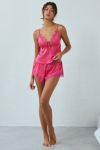 Kat The Label Sorrento Lace Trim Satin Cami