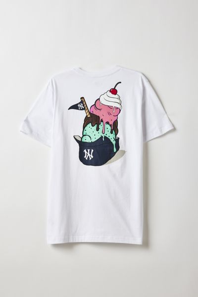 【韓国】ニューエラ■MLB NY  cheer ice cream TEE NEW ERA x MLB Home Cheering Ice Cream Tee(White/Green) – UP