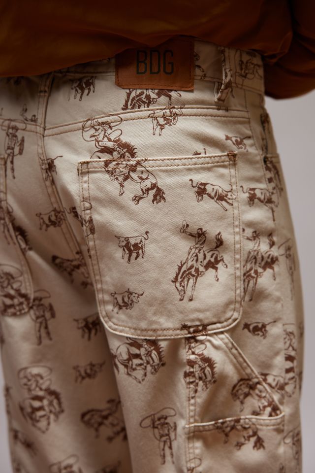 Jean utilitaire coupe droite BDG à imprimé cowboy #2