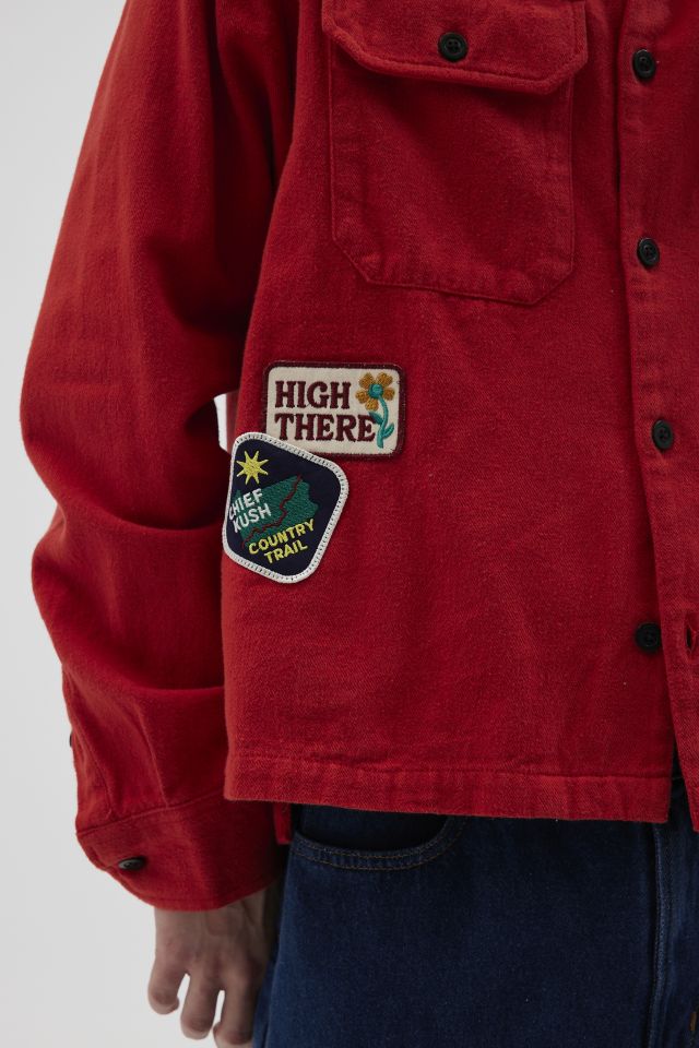 BDG Campfire Patch Button-Down Overshirt #5