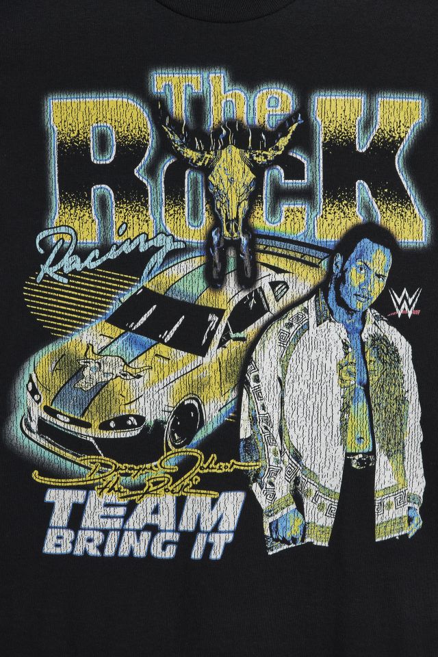 WWE The Rock Graphic Cropped Long Sleeve Tee #1