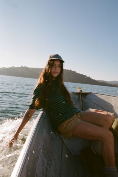 Rat Boi Striped Boifriend T-shirt Top In Indigo Stripe, Women's At Urban Outfitters In Multi