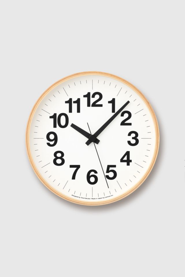 Lemnos Numbers Wooden Wall Clock #2