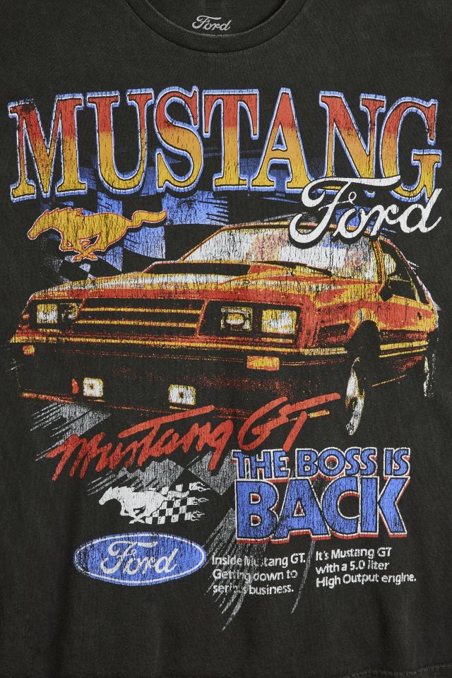 T-shirt Graphique Vintage en Coton Délavé Ford Mustang #2