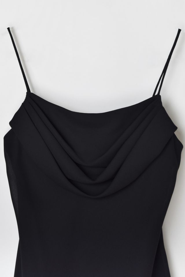 Vintage Y2k Ruched Black Spaghetti Strap Dress | Urban Outfitters