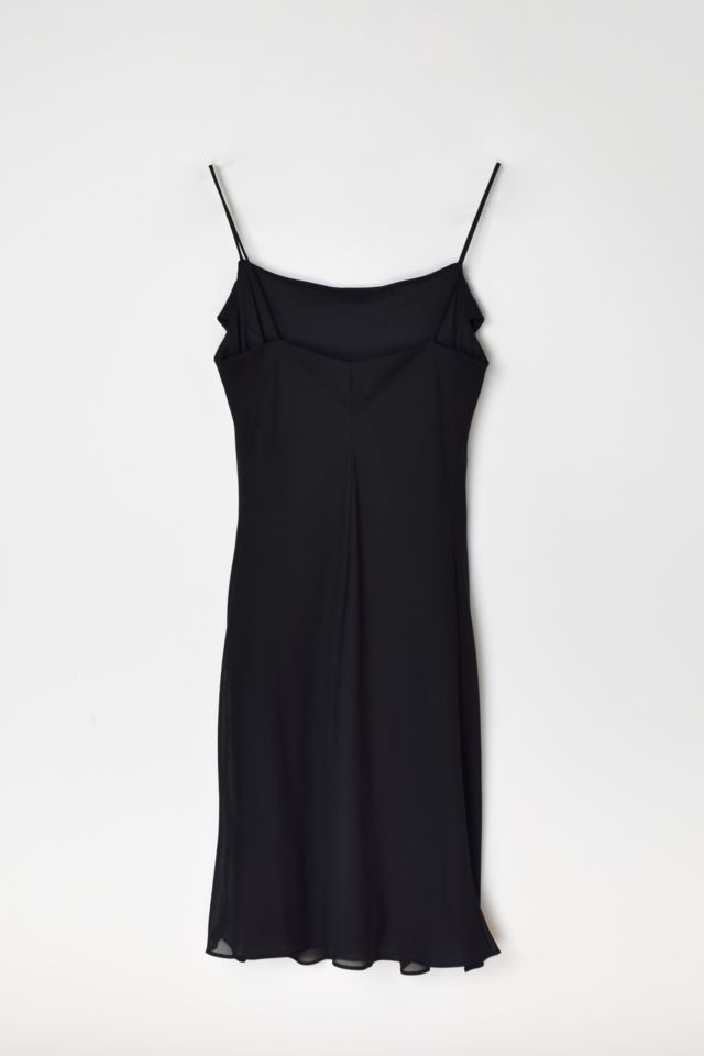 Vintage Y2k Ruched Black Spaghetti Strap Dress | Urban Outfitters