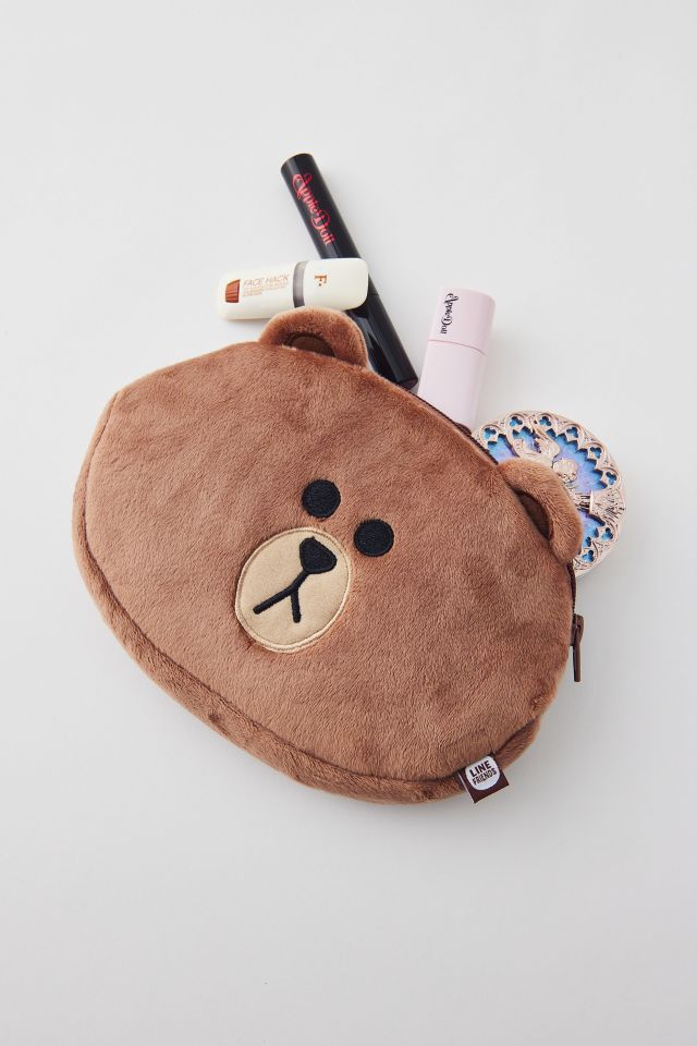 Line Friends Bear Plushie Makeup Bag #1