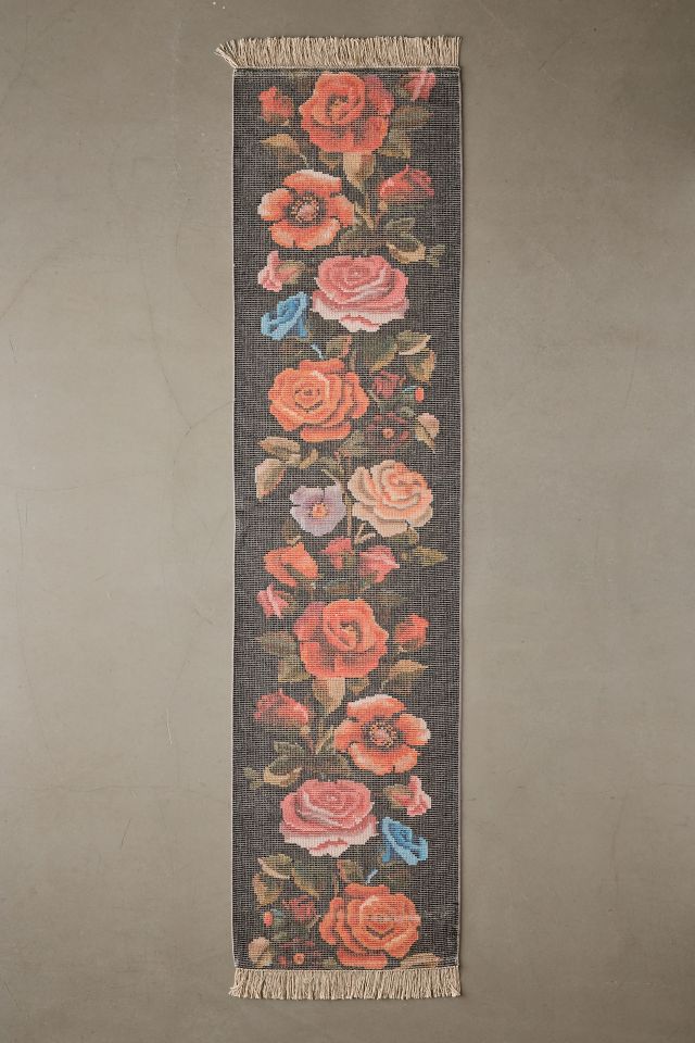 Swan Needlepoint Printed Rug #2