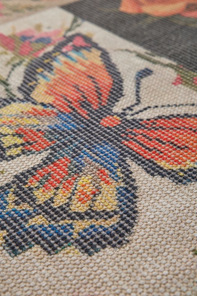 Swan Needlepoint Printed Rug #5