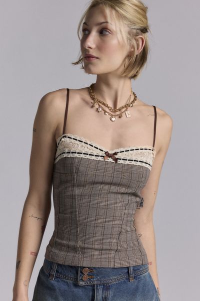 Kimchi Blue Lexi Lace Trim + Bow Detail Cami