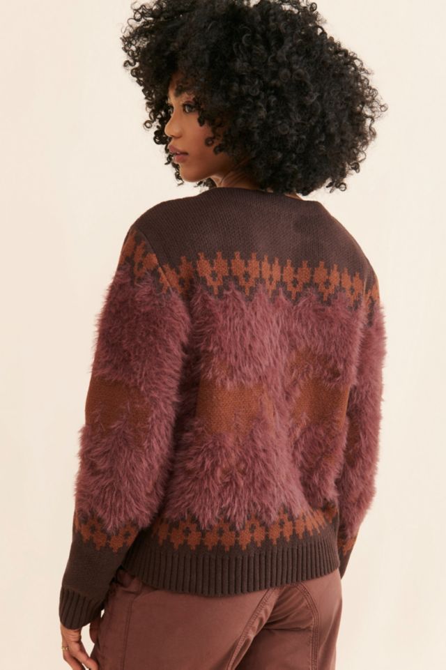 BDG Nordic Fuzzy Horse Cardigan #1
