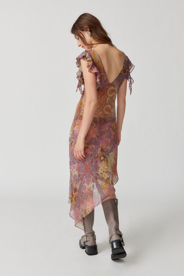 Devon Semi-Sheer Chiffon Midi Dress #2