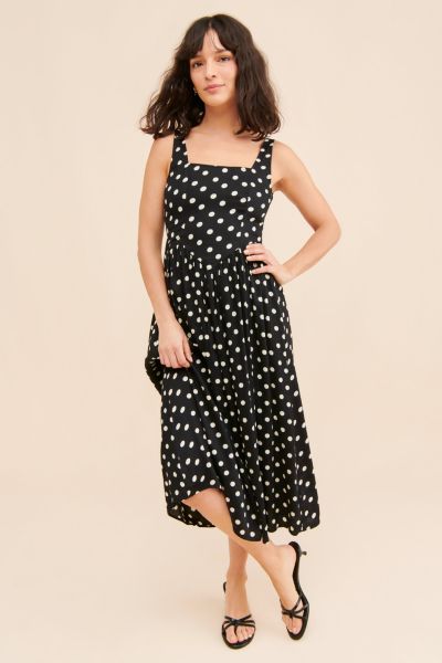 Lydia Polka Dot Midi Dress