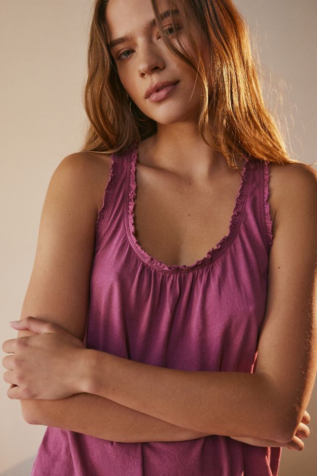 Out From Under Nia Ruffle Trim Tank Top #1