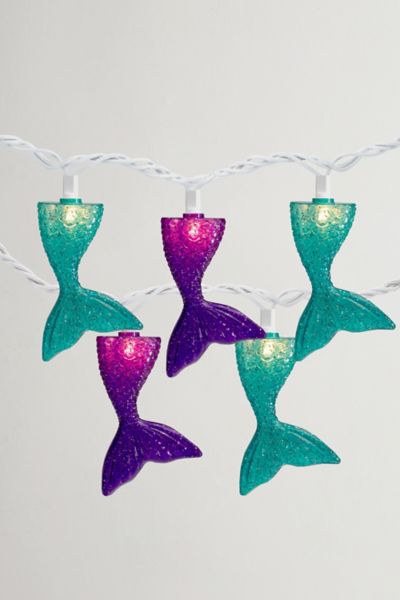 Urban Outfitters Mermaid Tails 6ft String Lights In Blue At