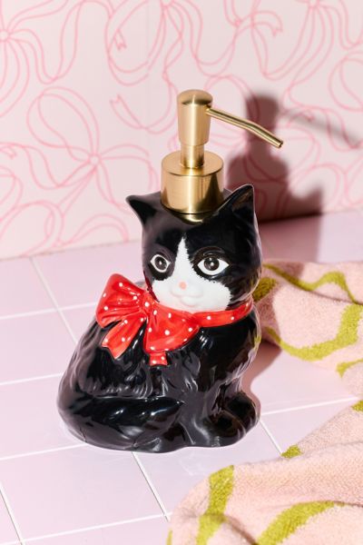 Urban Outfitters Cat Soap Dispenser In Black At