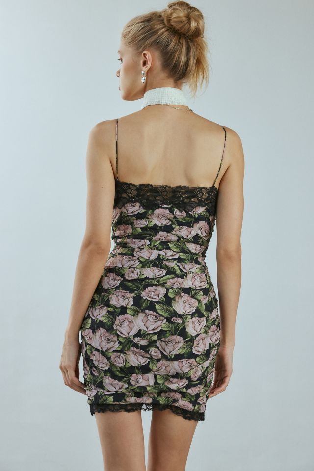 For Love & Lemons Fallen Rose Print Mini Dress #3