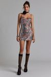 ladonna mini dress For Love & Lemons Women's Ladonna Sequin Floral Minidress - Natural