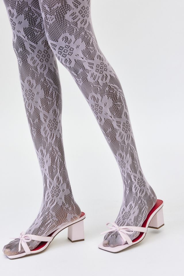 Ella Sheer Lace Tights #1