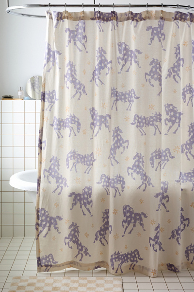Roan Ponies Patterned Shower Curtain | Urban Outfitters Canada