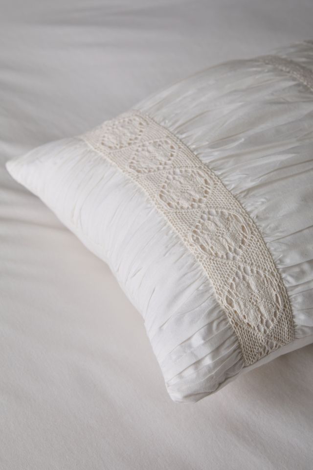 Eliza Crochet Trim Throw Pillow #2