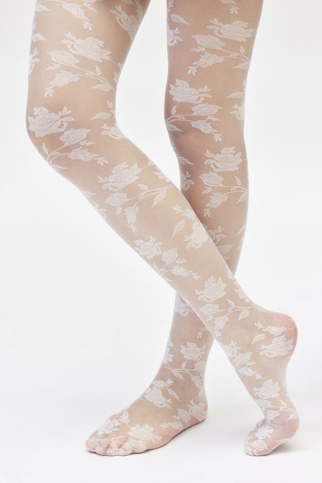 Rose Lace Sheer Tights #1