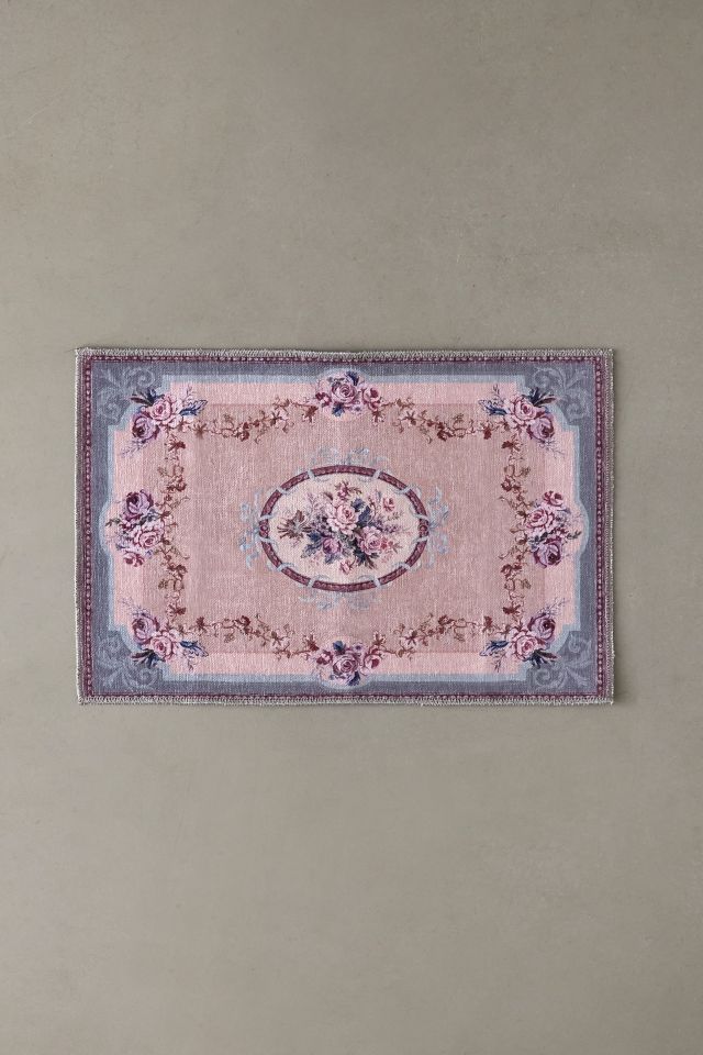 Antoinette Floral Digital Printed Washable Rug #3