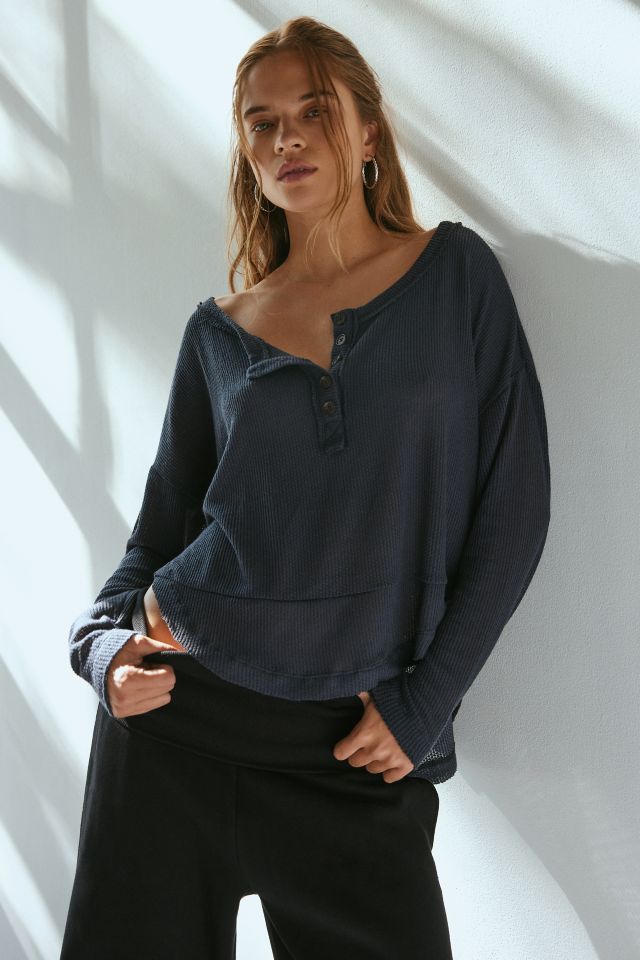 Out From Under Slouchy Waffle Knit Long Sleeve Tee #2