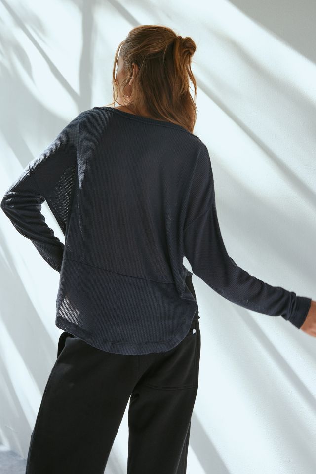 Out From Under Slouchy Waffle Knit Long Sleeve Tee #3