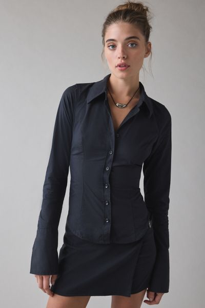 UO Leilani Slim Button Up Shirt Product Page
