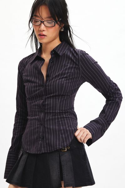 UO Leilani Slim Button Up Shirt Product Page