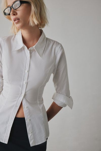UO Leilani Slim Button Up Shirt Product Page