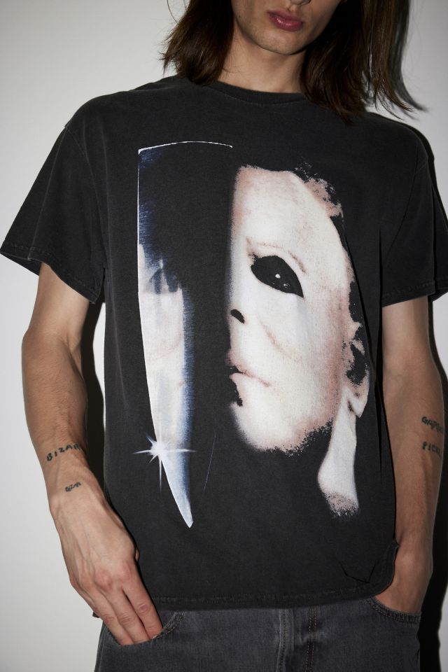 Halloween Mask Washed Cotton Graphic Tee #1