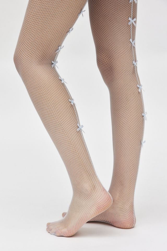 Bow Seamed Fishnet Tights #1