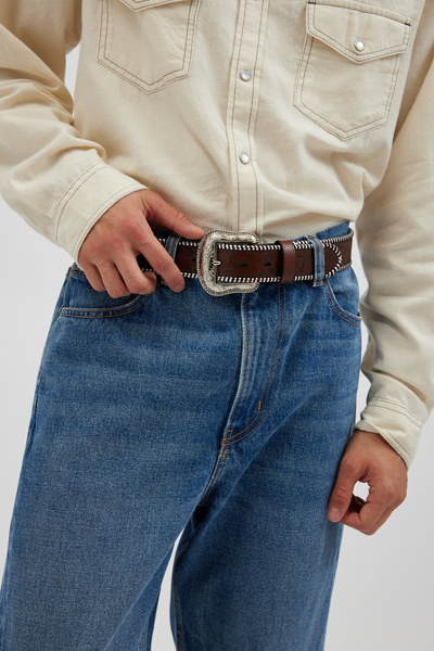 Wrangler Embossed Western Belt | Urban Outfitters display picture 3