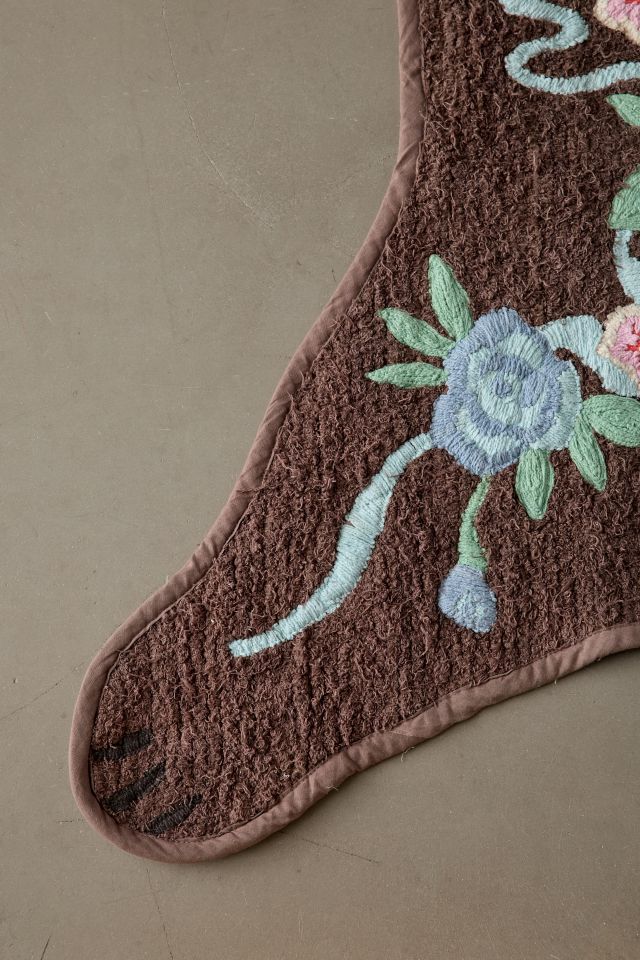 Bear Embroidered Shag Rug #2