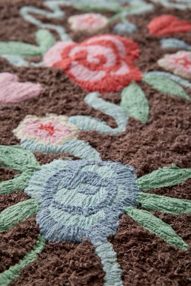 Bear Embroidered Shag Rug #3