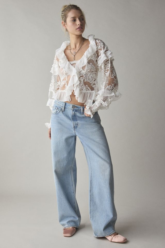 For Love & Lemons Holiday Lace Long Sleeve Blouse #2
