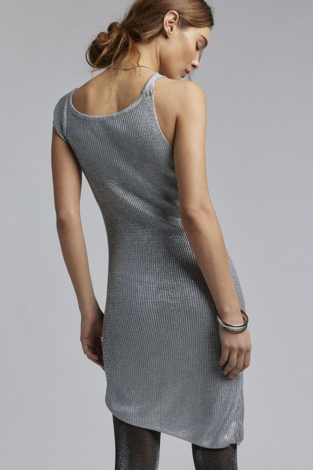 The Ragged Priest Astral Asymmetric Metallic Mini Dress #3