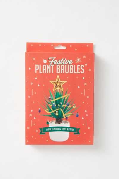 Festive Plant Bauble & Tree Decoration Set