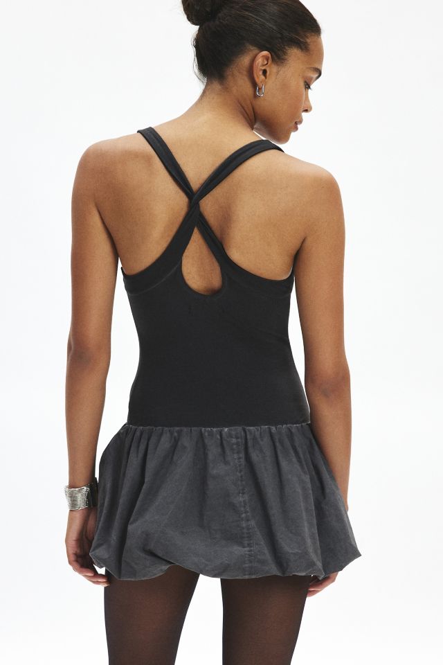 Silence + Noise Chiara Drop Waist Bubble Hem Mini Dress #1