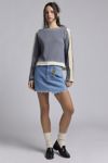 BDG Serena Boatneck Craft Patchwork Long Sleeve Top