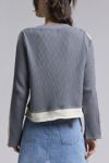 BDG Serena Boatneck Craft Patchwork Long Sleeve Top
