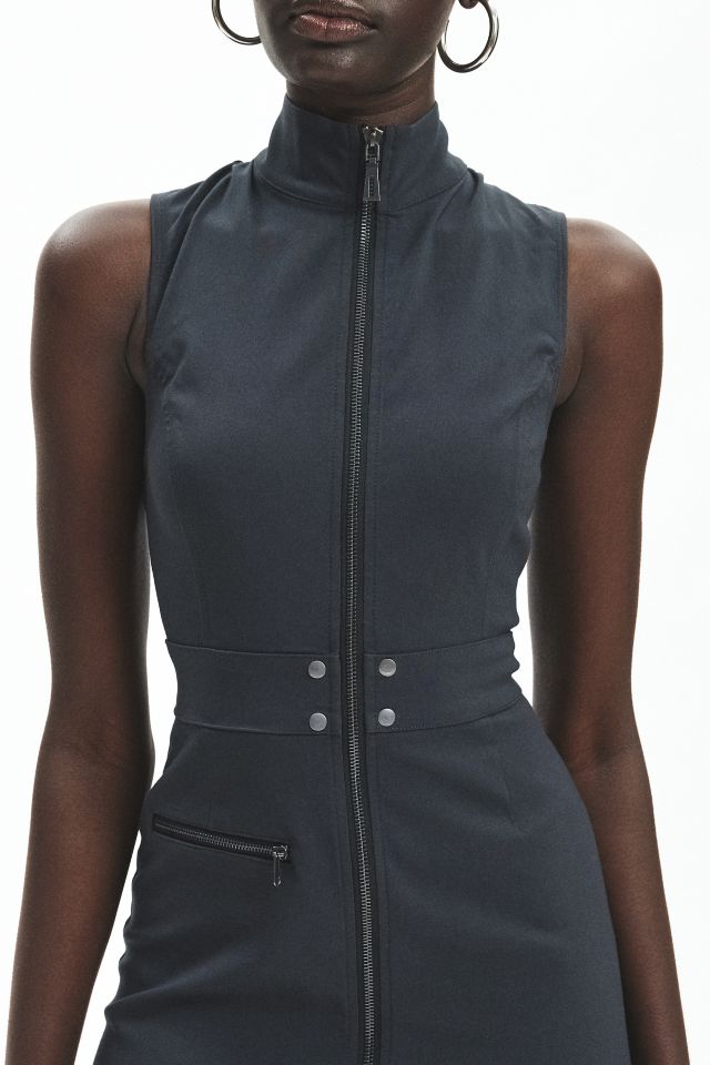 Silence + Noise Dylan Zip-Up Twill Mini Dress #1