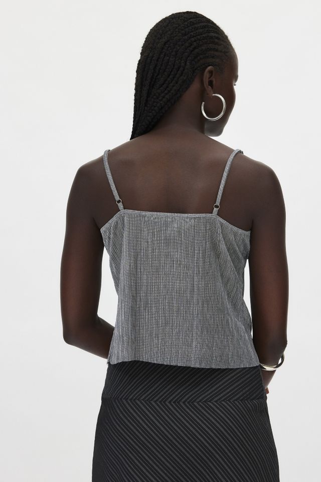 Silence + Noise Polly Plisse Split Front Flyaway Tank Top #3